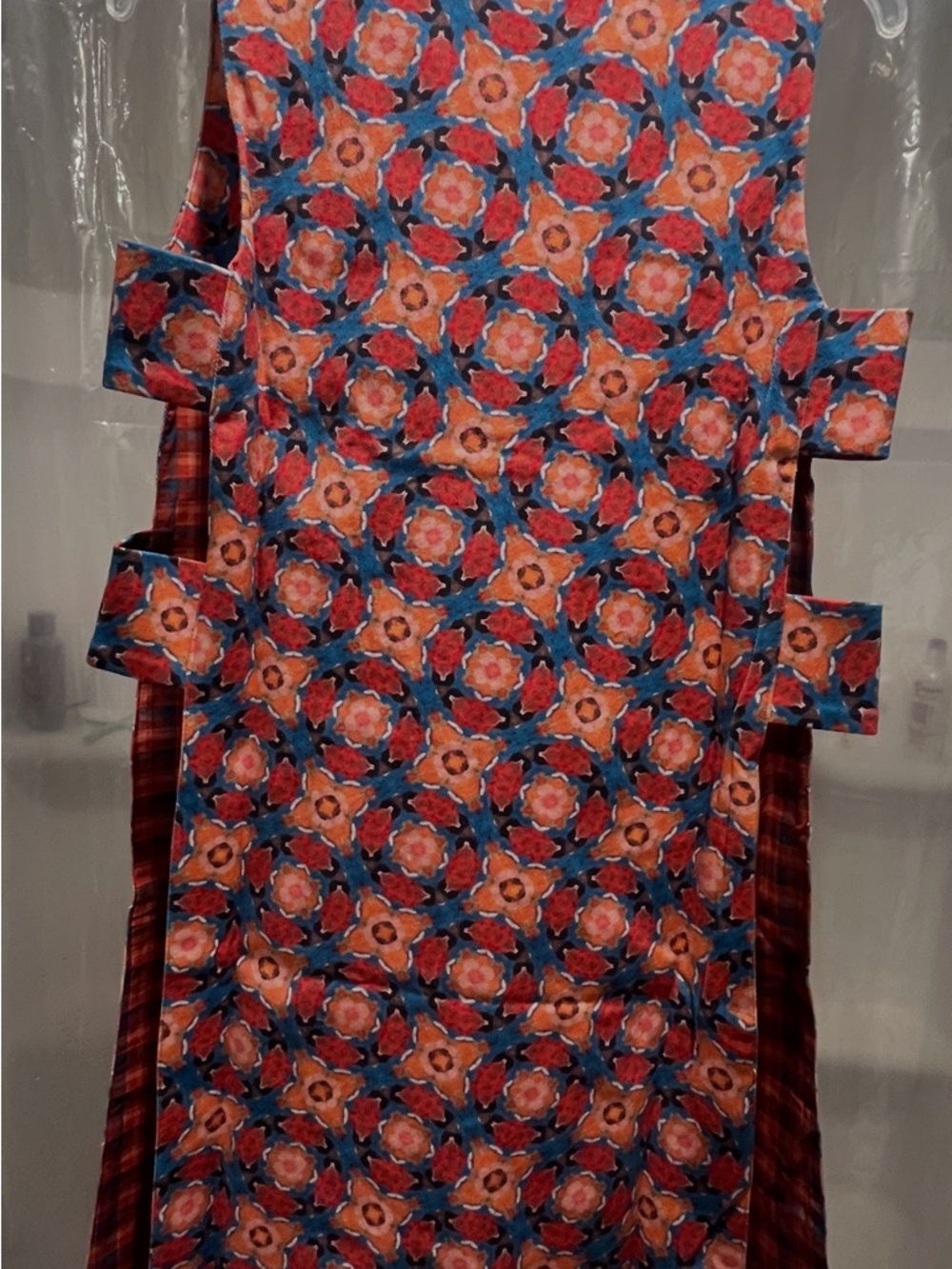Vintage Floral Multicolor Women's Jacket - Blue, Red, Orange